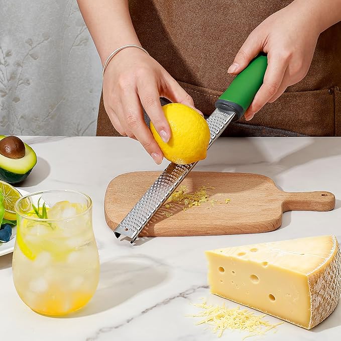 Koythin Green Handle Stainless Steel Citrus Zester Grater