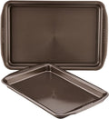 Circulon Bakeware Nonstick Cookie Pan Set, Cookie Sheets for Baking, 2-Pieces, Chocolate Brown