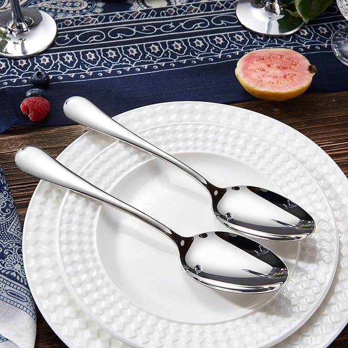 KEAWELL Premium Verona 4-Piece 9-Inch Serving Spoon Set (4, Serving Spoons)
