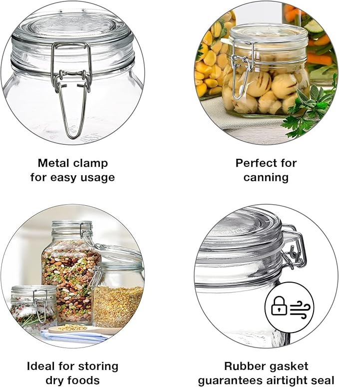 Bormioli Rocco Fido Cylinder Jar - Clear 46 Oz, Set of 3