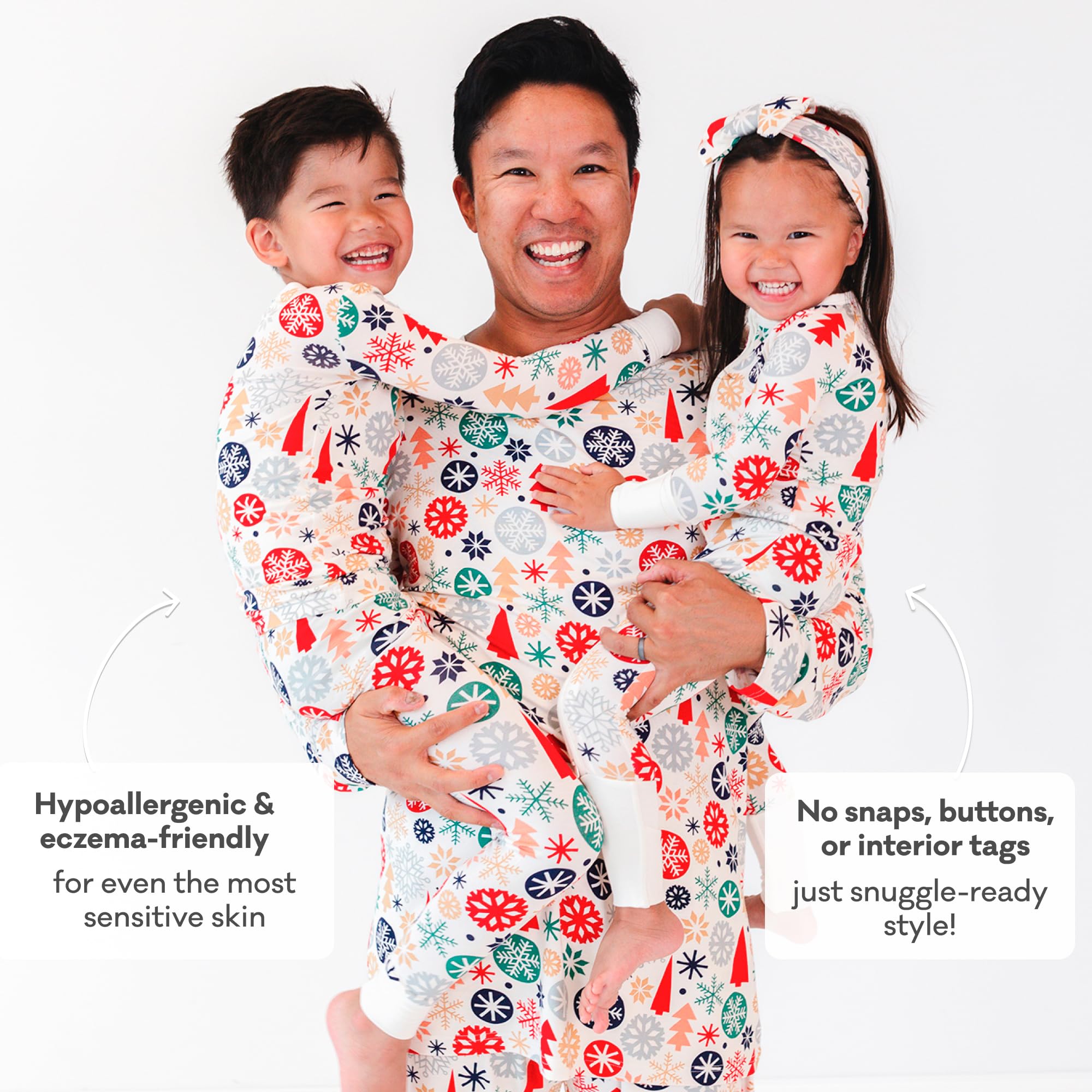 Little Sleepies Baby Christmas Pajamas, Modern & Merry, 12-18M