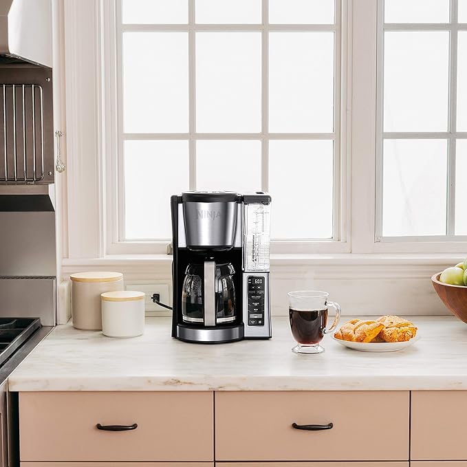 Ninja (Refurbished) 12-Cup Programmable Brewer CE251 Coffee Maker, 60 oz, Black/Stainless Steel (Renewed)