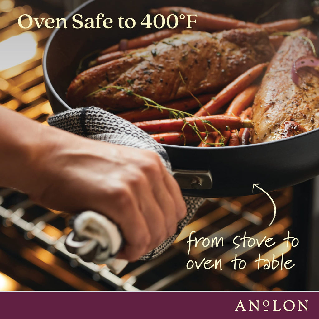 Anolon Advanced Home Hard-Anodized Nonstick Saucepan with Lid, 2-Quart