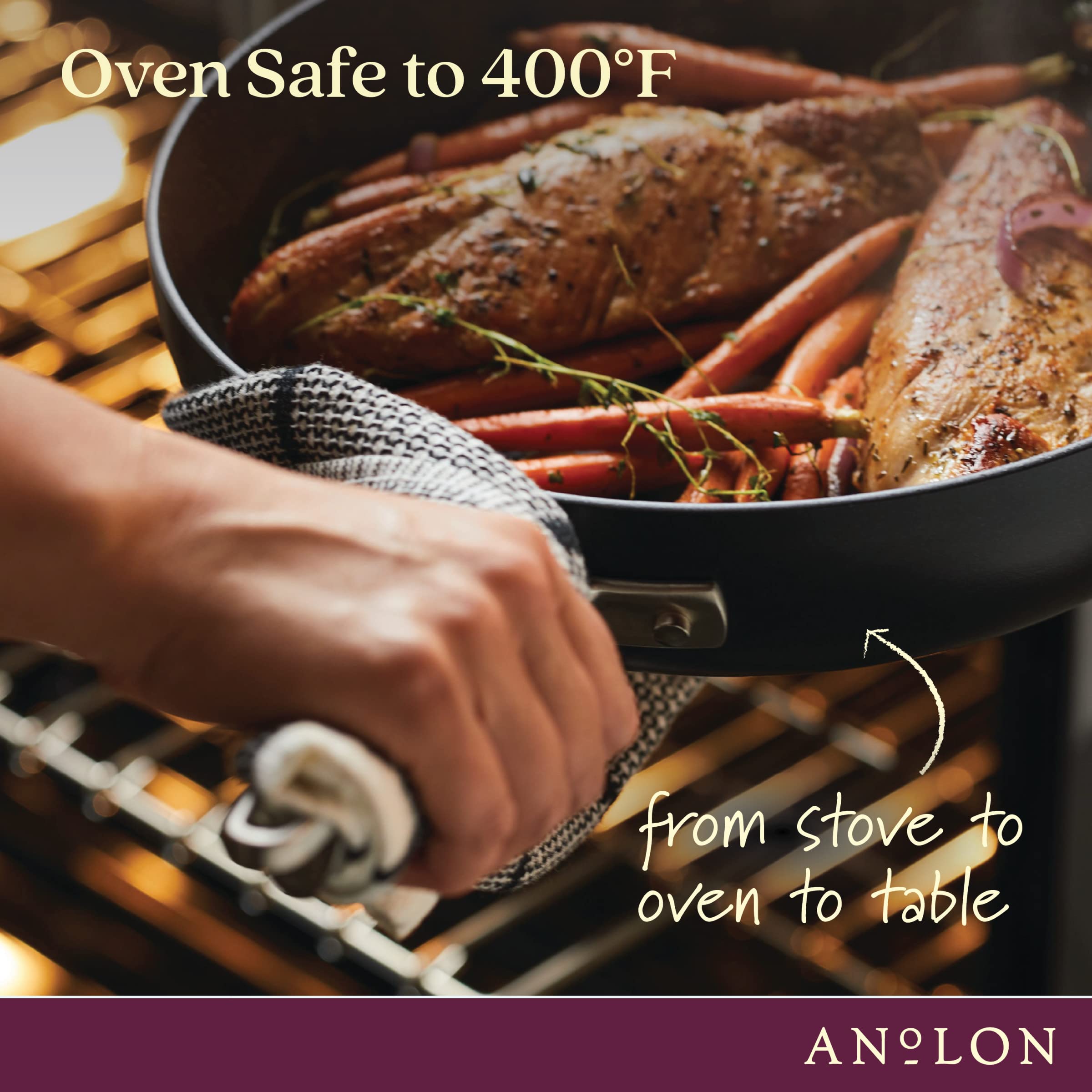 Anolon Advanced Home Hard-Anodized Nonstick Saucepan with Lid, 2-Quart