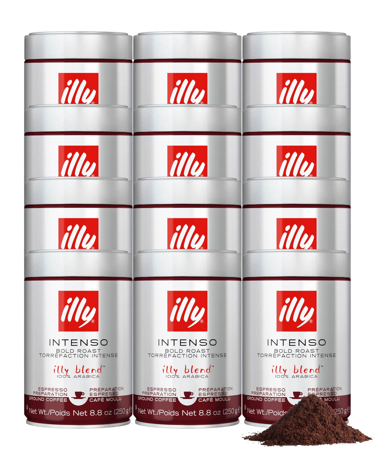 illy Ground Moka Coffee, Classico Medium Roast, 8.8 oz