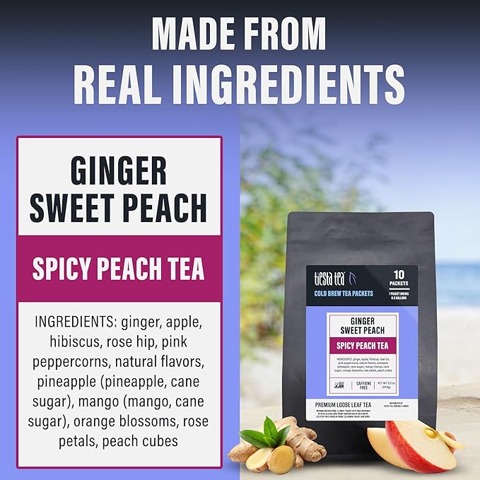 Tiesta Tea - Ginger Sweet Peach Cold Brew Tea, Loose Leaf