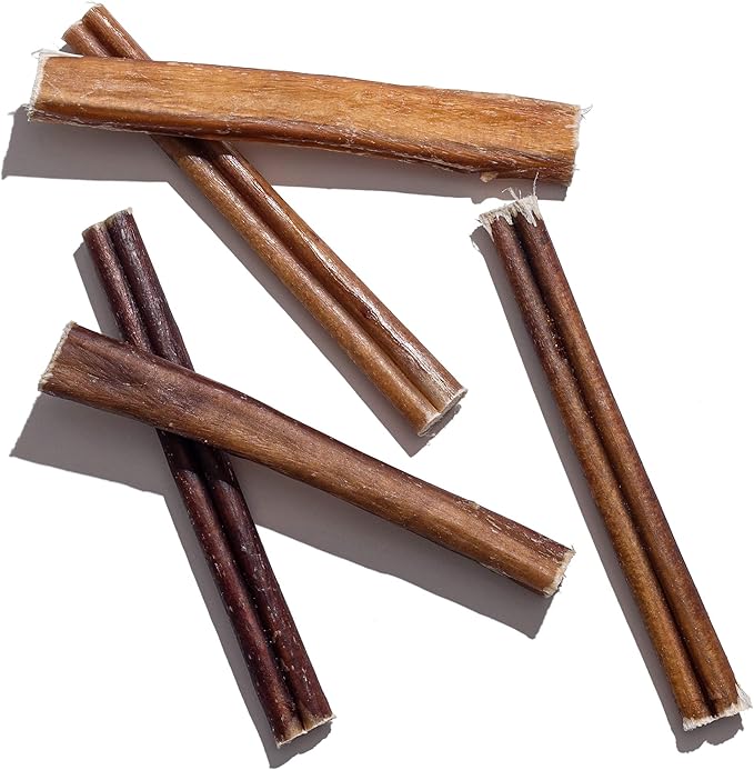 Jack&Pup 6 Inch Bully Sticks, Single Ingredient Long Lasting Dog Chews (6 oz, 5-7 Sticks) Pizzle Sticks for Dogs