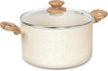 MICHELANGELO Nonstick Cooking Pot - 6 Quart Soup Pot with Lid for Family Meals, Non-Toxic Stockpot with Stay-Cool Handles, Induction Ready, Easy Cleanup, PFOA & PFOS Free