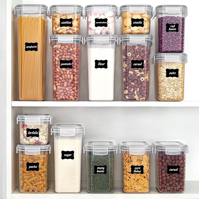 Vtopmart Airtight Food Storage Containers with Lids, 24 pcs, Gray