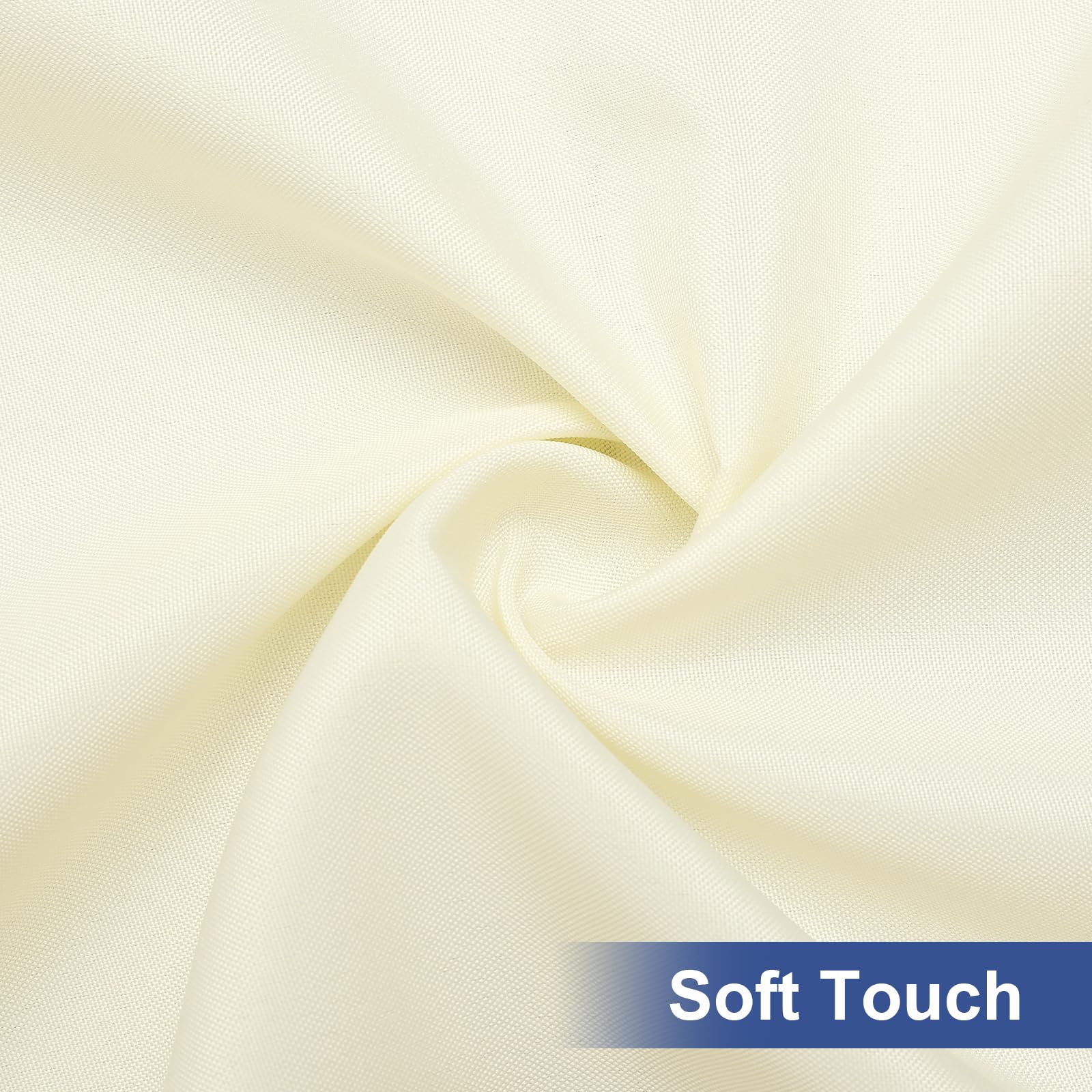 homing Rectangle Table Cloth Cover, Water-Resistant Polyester Elastic Fitted Tablecloth, Fits for 5 Foot Folding Tables, Washable Table Protector for Picnic, Camping, Outdoor (Cream Yellow, 30" x 60")