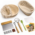 Rorecay Wood Pulp Banneton Bread Proofing Baskets, Set of 2, 9 Inch Round