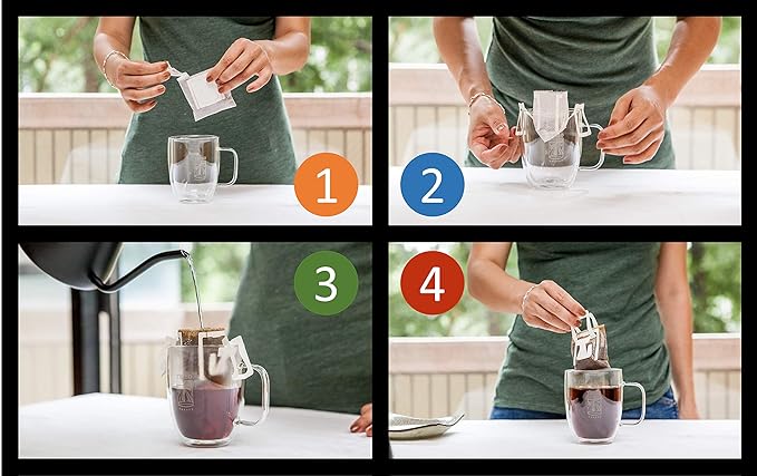 TRIBO Coffee Single-Serve Pour Over Packets, Ethiopia Sidamo