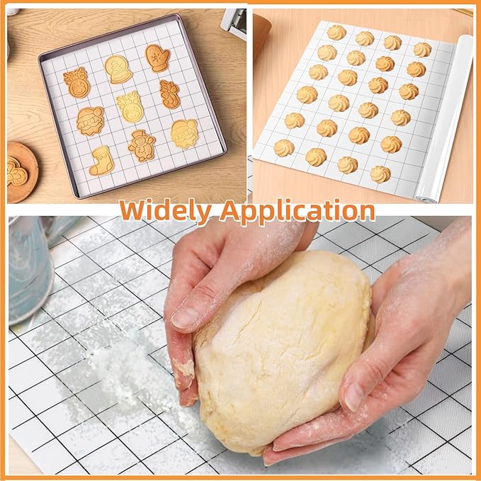 Covzoe Silicone Baking Mat Roll, 12 In x 8 FT Heat Resistant Pastry Mat