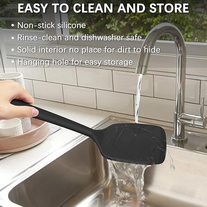 Coukre 2 Pack Silicone Spatula Set,High Heat Resistant, BPA-Free