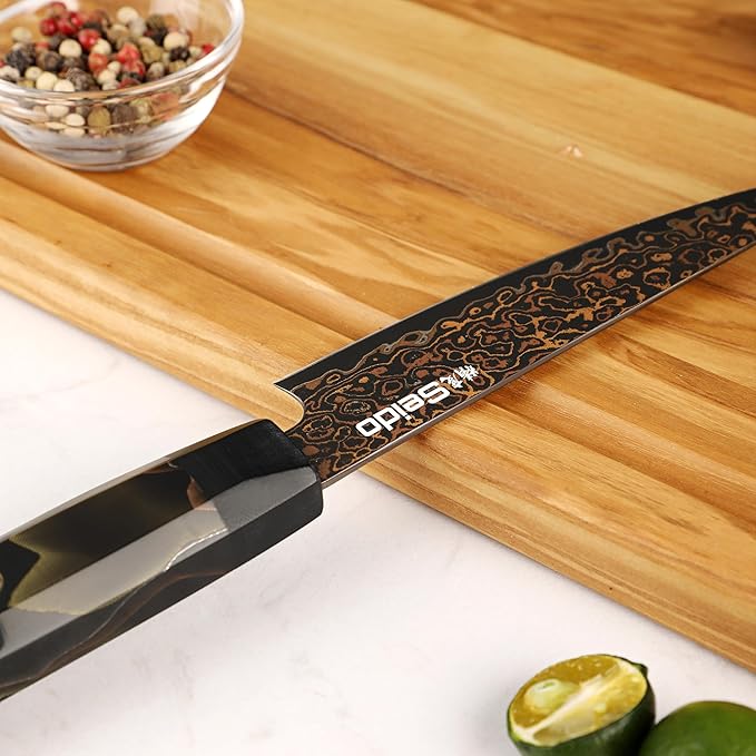 Seido Kurogane 5 Inch Petty Knife, VG10 Damascus Utility Knife
