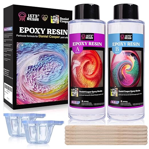 LET'S RESIN Bubble Free Epoxy Resin, 23oz Clear Resin for Petri Effects