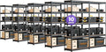 HOMEDANT 5 Tier Storage Shelves Adjustable Laminated Boltless Garage Metal Shelving Unit Heavy Duty Utility Rack Shelf Warehouse Pantry Closet Kitchen 35.9" W x 16.2" D x 71.3" H 10Pack