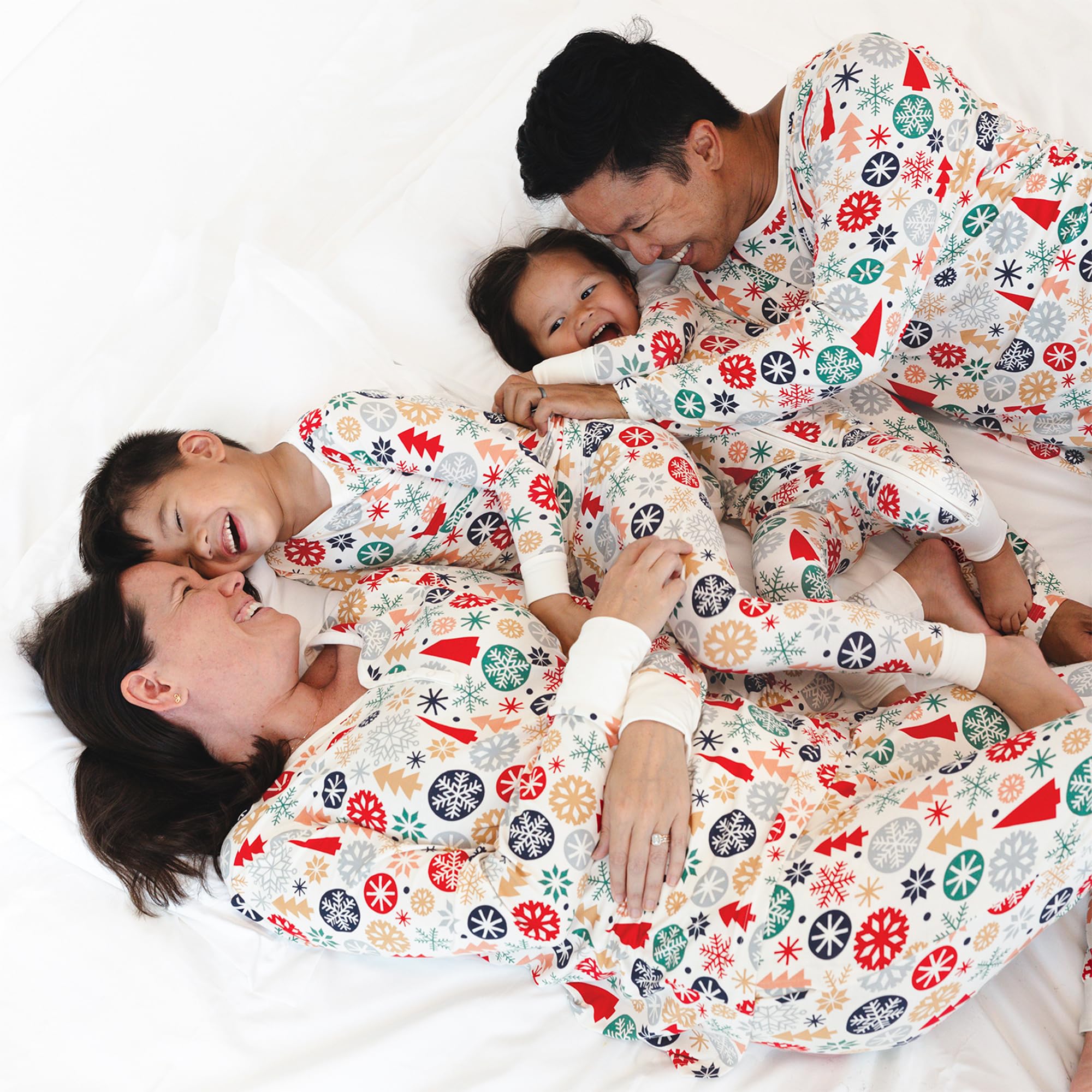 Little Sleepies Baby Christmas Pajamas, Modern & Merry, 12-18M