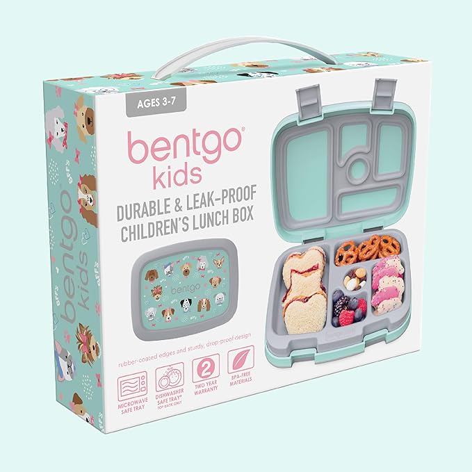 Bentgo Kids Prints Leak-Proof 5-Compartment Bento-Style Kids Lunch Box