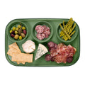madesmart dipware 3 Bowl Serving Tray, Stackable & Removable Dip Bowls for Charcuterie, Guacomole, Snacks, Veggies, Premium Dishwasher & Microwave Safe, Multipurpose Plate & Bowl, Olive