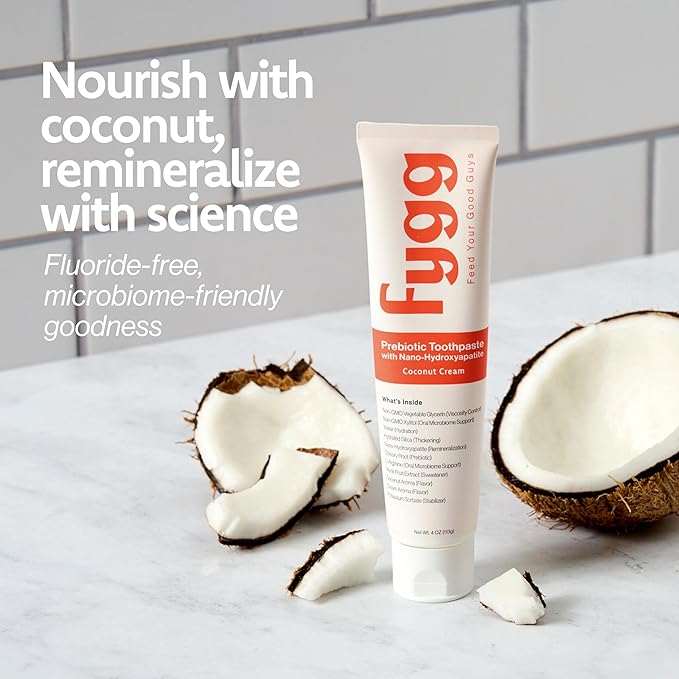 Fygg Fluoride-Free Toothpaste, Coconut Cream Flavor, 4oz