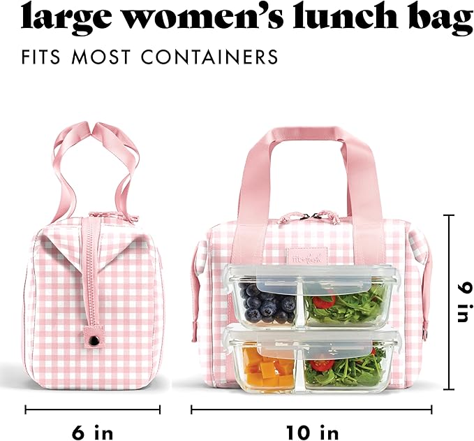 Fit & Fresh Remi Neoprene Lunch Bag for Women w/Ice Pack & Containers
