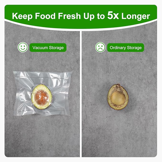 Ultrean 8" x 150' Vacuum Seal Roll Keeper with Cutter, Commercial Grade Vacuum Sealer Bags for Food Saver,BPA Free,Ideal for Storage, Meal Prep and Sous Vide
