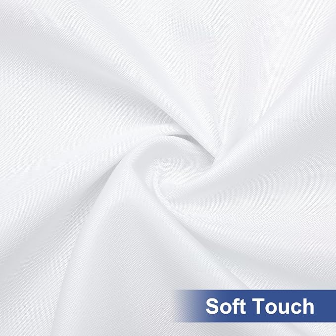 homing Rectangle Table Cloth Cover, Water-Resistant Polyester Elastic Fitted Tablecloth, Fits for 6 Foot Folding Tables, Washable Table Protector for Picnic, Camping, Outdoor (White, 36" x 72")