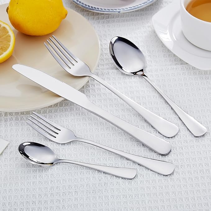 36-Piece Teas Spoons Set (5.6 inch), Stainless Steel Spoons Silverware, Dessert Spoons, Coffee Spoons,Table Spoon Use for Home, Kitchen and Restaurant - Mirror Polished, Dishwasher Safe