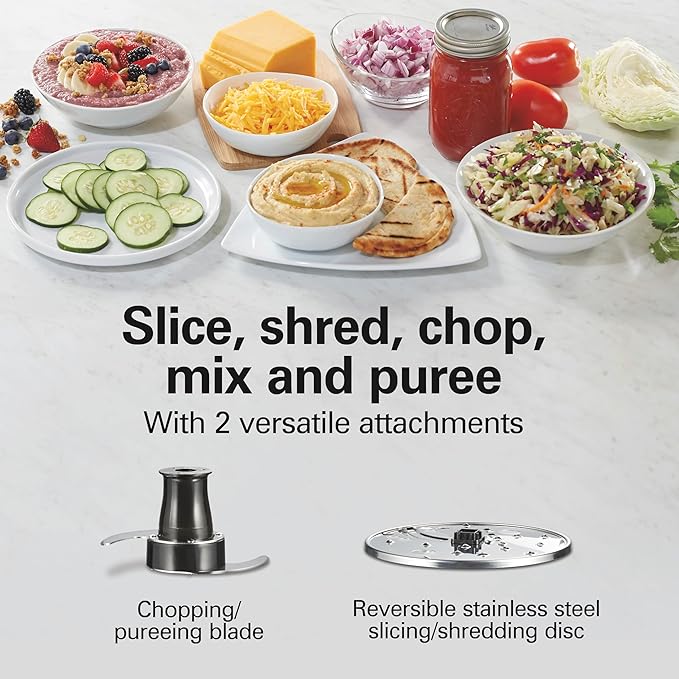 Hamilton Beach 12 Cup Stack & Snap Food Processor and Vegetable Chopper