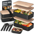 Bentoheaven Bento Box Adult, Stackable Lunch Box, 40 oz, Bingo Flamingo