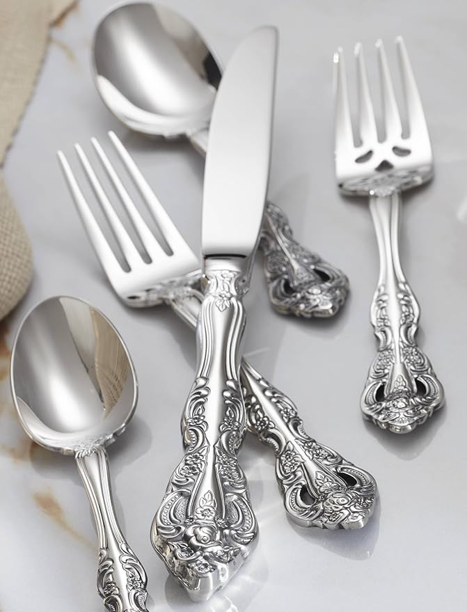 Oneida Michelangelo Silverware Cake Knife & Server Dessert Set, 2-Piece