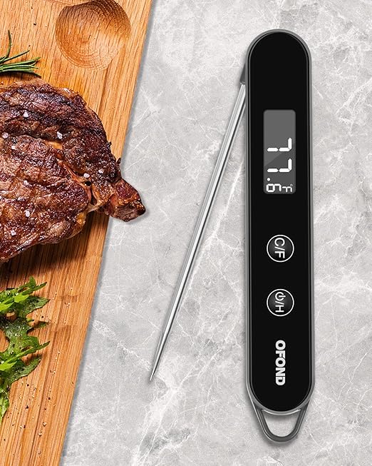 OFOND Meat Thermometer Digital,Instant Read Food Thermometer with Battery
