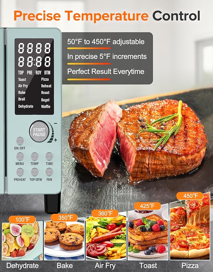 Nuwave Bravo Pro Smart Air Fryer Toaster Oven Countertop Combo