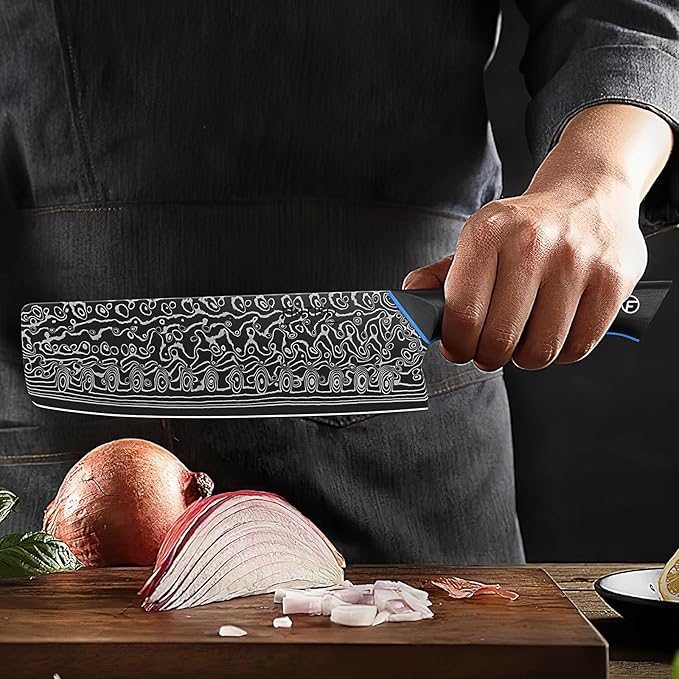 Nakiri Knife 7 Inch, 67-Layer Damascus Steel Kitchen Knife, G10 Handle