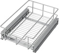 Pull Out Cabinet Organizer 11" W X 22" D, Chromed, Full Slide Out Drawers