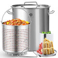 ARC 52QT Stainless Steel Stockpot for Crab Seafood Boiler w/Basket, 13Gal