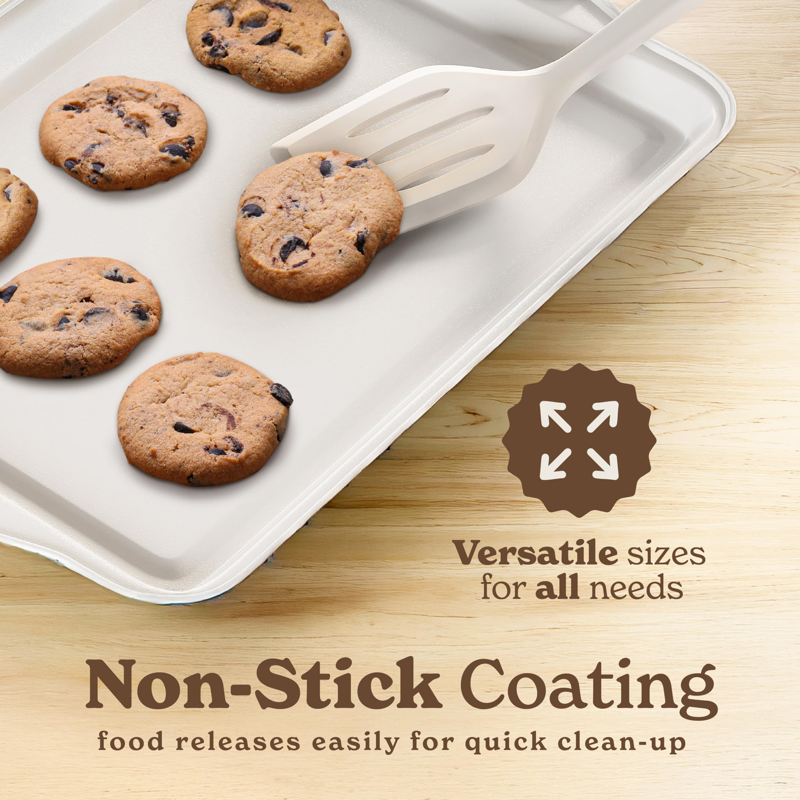 Country Kitchen Nonstick Stackable Bakeware Set - Durable, Easy Release Baking Set, Black, 10 Pcs