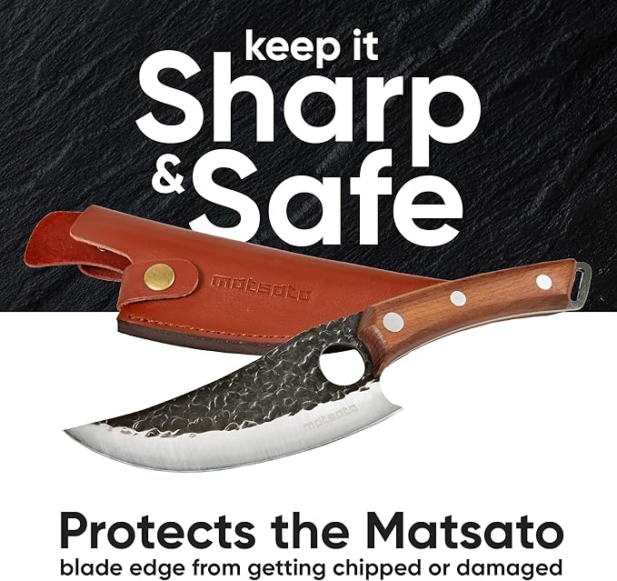 Matsato Kitchen Knife Leather Sheath for Japanese Steel Chef's Knife