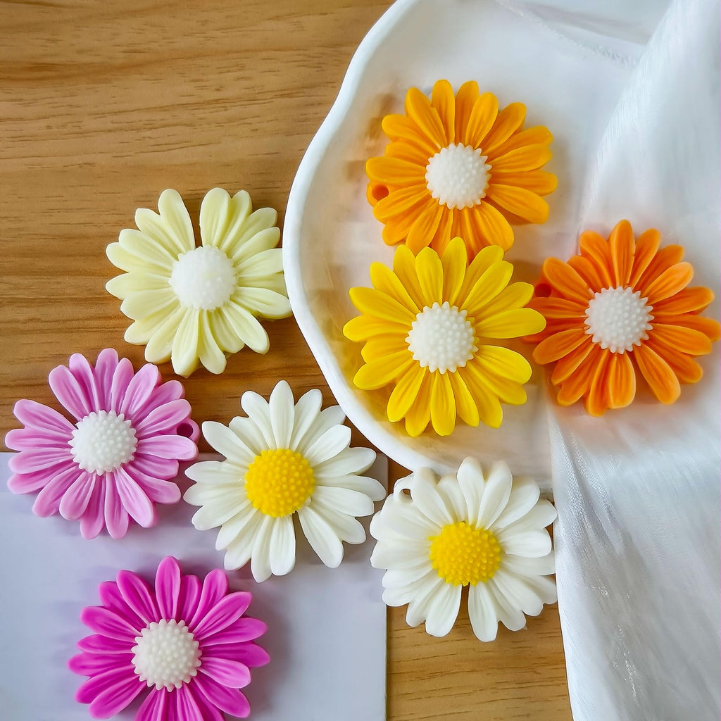 2 Pcs Daisy Flower Pendant Candle Mold - 2 Style - Silicone Resin Casting Molds for Candle & Resin & Soap Craft Supplies