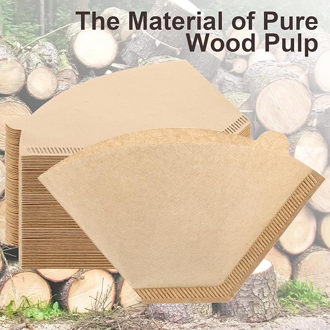 Coffee Filters #2, 600Pcs Unbleached 2 Cone Filters Paper