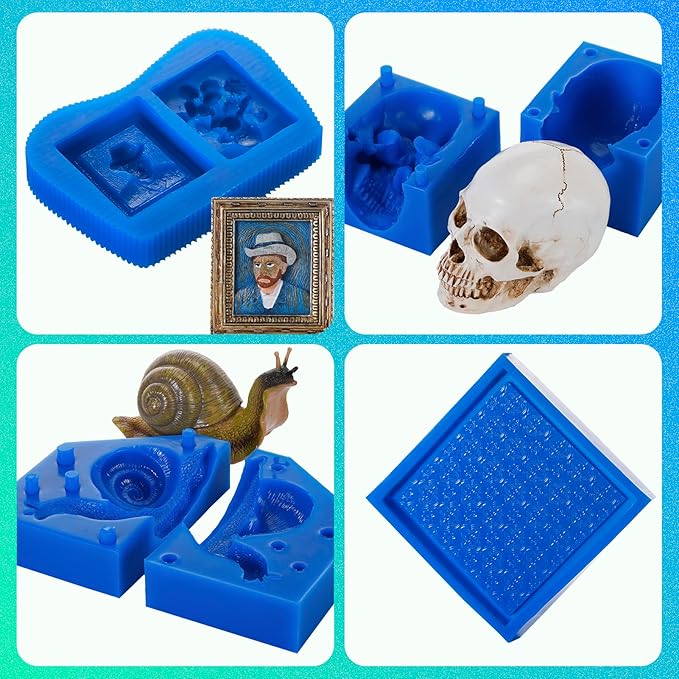 BBDINO Silicone Mold Making Kit 30A Platinum Liquid 1 Gallon Translucent