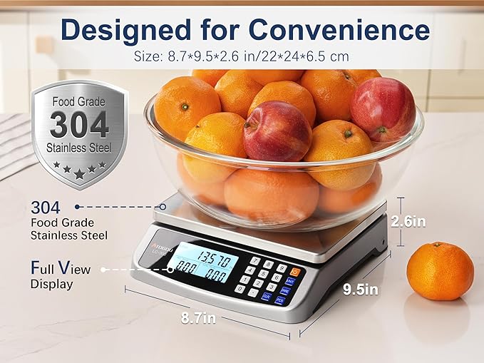 Atogou 66lb Food Scale, Commercial Kitchen Scale with Price Computing