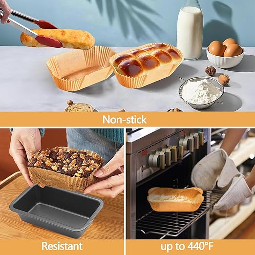 150 Pack 9x5 Inch Loaf Pan Liners, Non-Stick Parchment Paper Liners