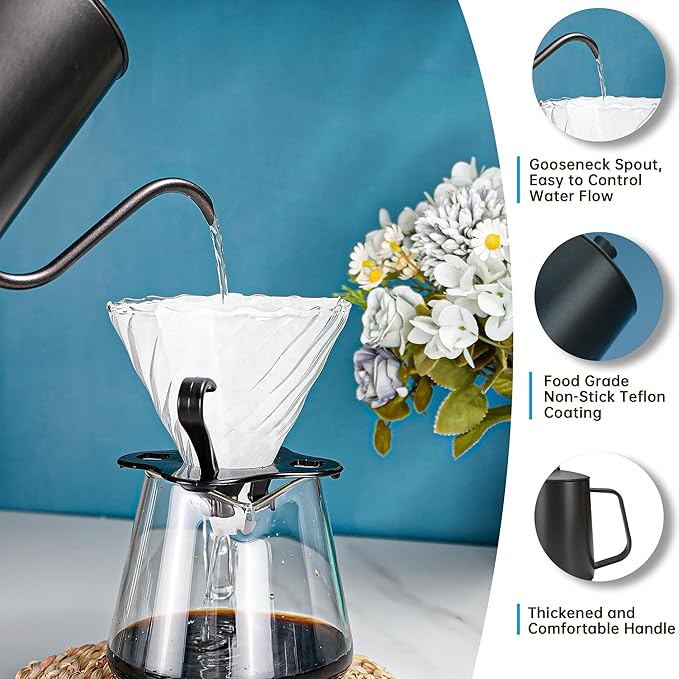 Pour Over Coffee Maker Set Includes Coffee Scale & Manual Coffee Grinder