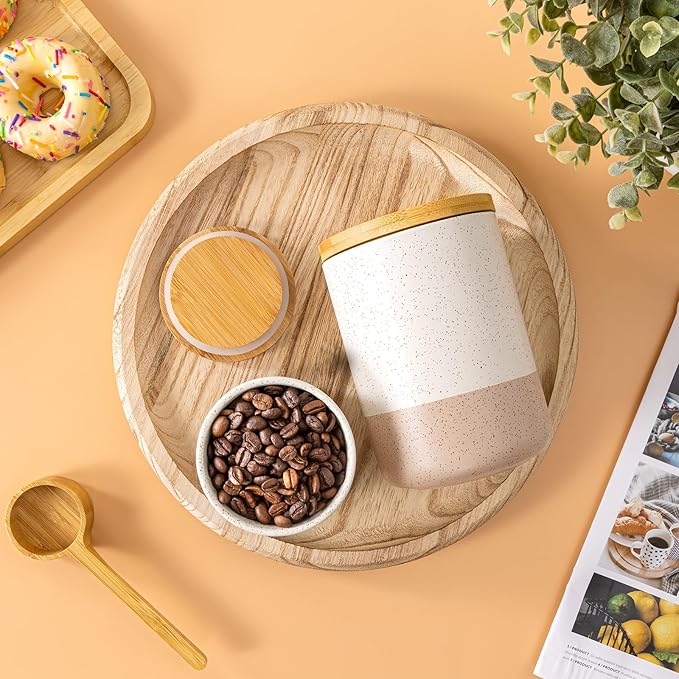Kitchen Canister for Counter, Ceramic Food Storage Containers with Lids