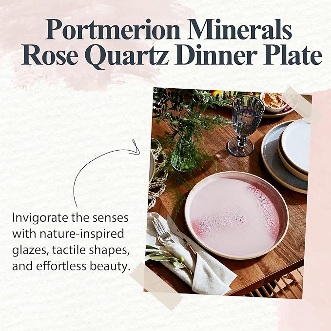 Portmeirion Minerals Dinner Plate - Rose Quartz, Set of 4