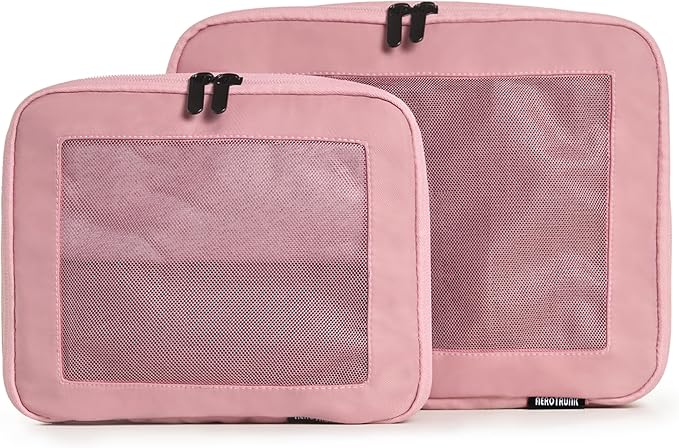 Aerotrunk Compression Packing Cubes for Travel, 2-Pack, Pink