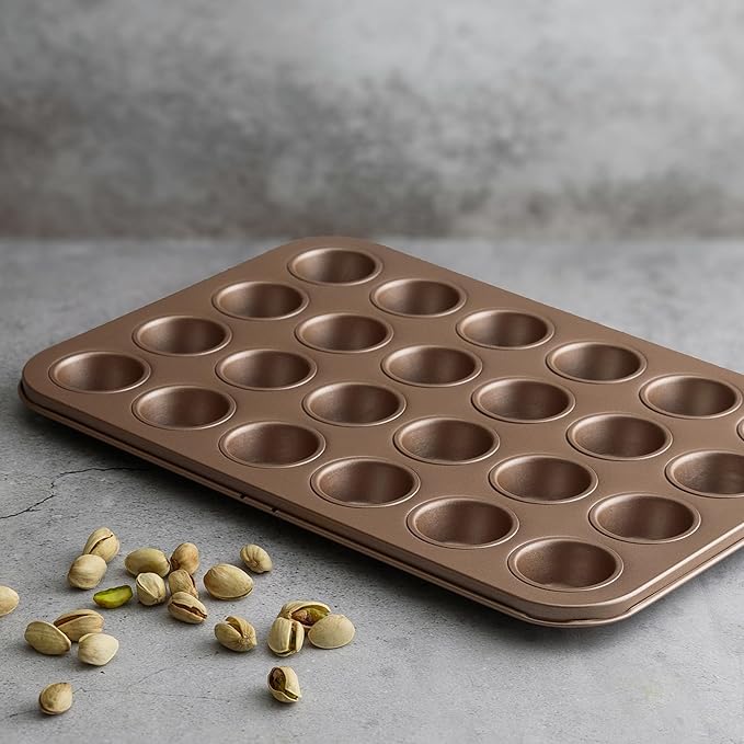 HAPPIELS 24 Cup Mini Muffin Pan Nonstick, PFOA & BPA Free
