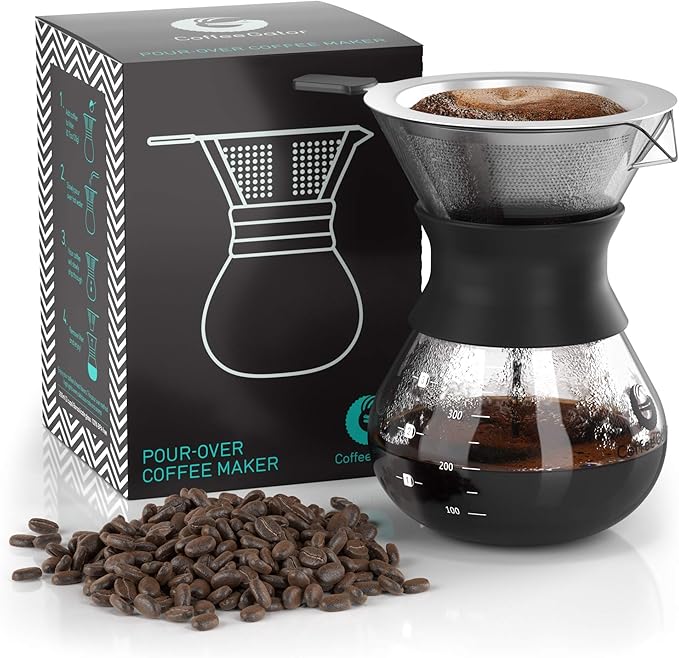 Coffee Gator Pour Over Coffee Maker Portable - 10.5oz